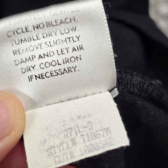 Eileen Fisher Tunic Womens Medium Black Button Front‎ Long Sleeve Minimalist Top - Picture 7 of 13